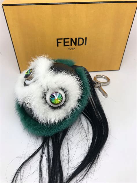 fendi fur ball charm|Fendi shearling bag.